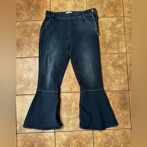 FRAME Flounce Side Zip Flare Jeans Delavan Wash size 31